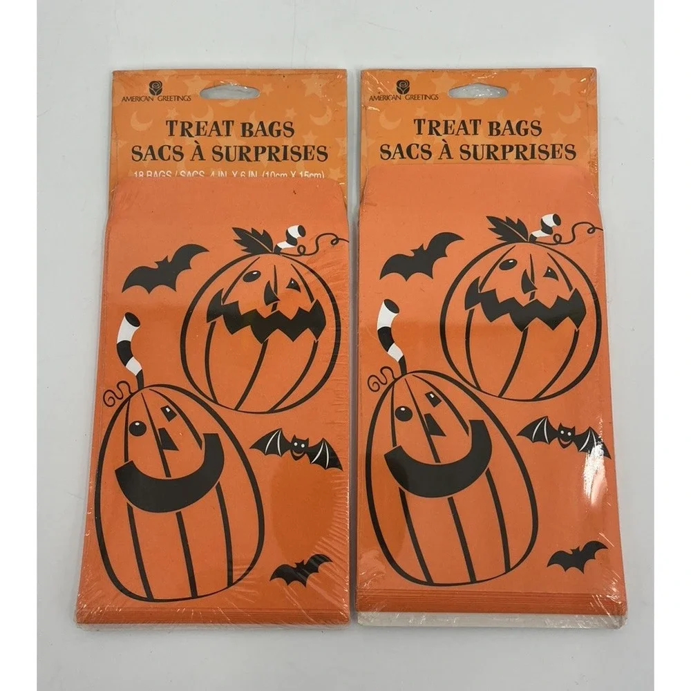 American Greetings Halloween Treat Bags Two Packages 18 Count Each Bats 36 Total